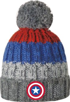 Avengers – Detská zimná čiapka Kapitán Amerika, veľkosť 56