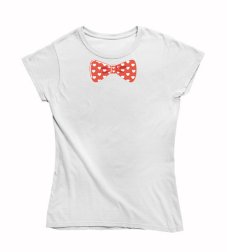 Dámské tričko Červený motýlek srdíčka