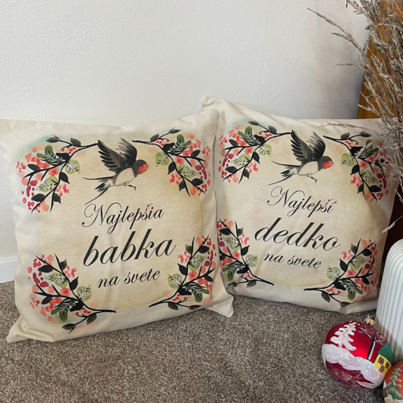 Vankúš Najlepšia babka vtáčik
