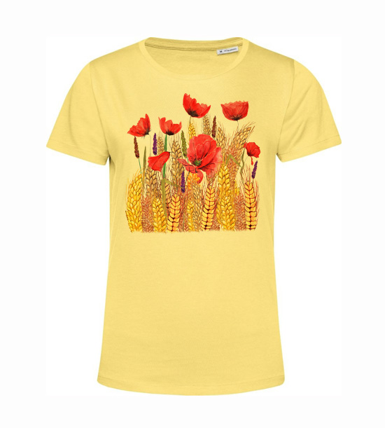 Dámské tričko Pšenično-maková pole