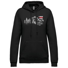 Dámska mikina s kapucňou Hora a turistická značka