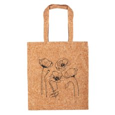 Korková taška Červený mak skica