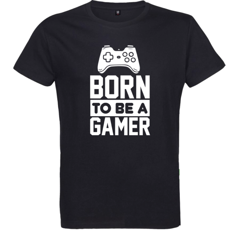 Pánske tričko Born to be a gamer čierne - Veľkosť: S, Farby: Čierna Pánske tričko Born to be a gamer čierne - Veľkosť: S, Farby: Čierna