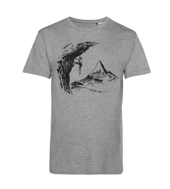 Pánske BIO tričko horolezec na skale