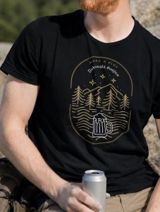 Pánske tričko Hory a pivo Dokonalá dvojica