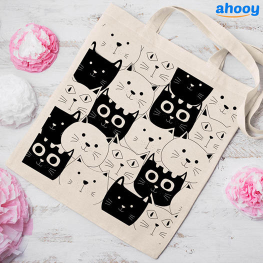 Bavlněná taška Vtipné kočky