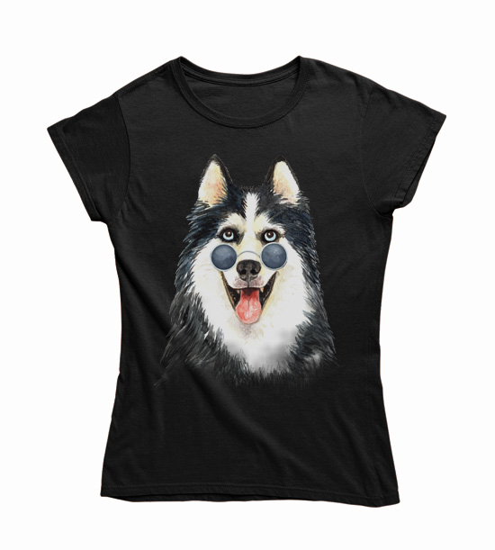 Dámske tričko husky zábavne