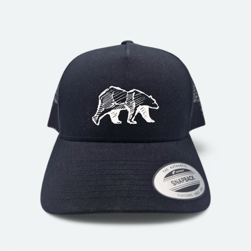 Šiltovka Medveď skica, čierna