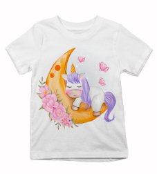 Detské tričko  jednorožec na mesiačiku