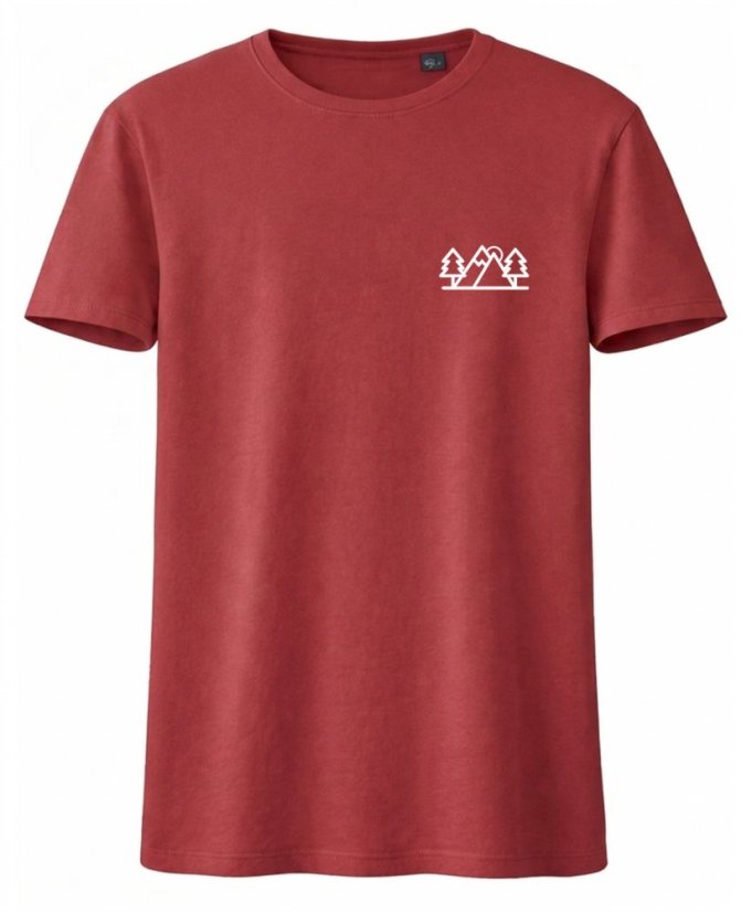 Tričko Stromy a hory - terracotta