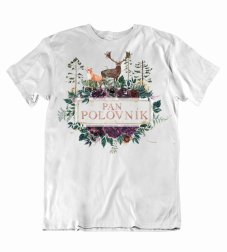 Pánske tričko pán poľovník rámček kvetov