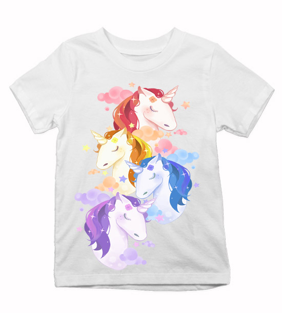 Detské tričko farebné jednorožce
