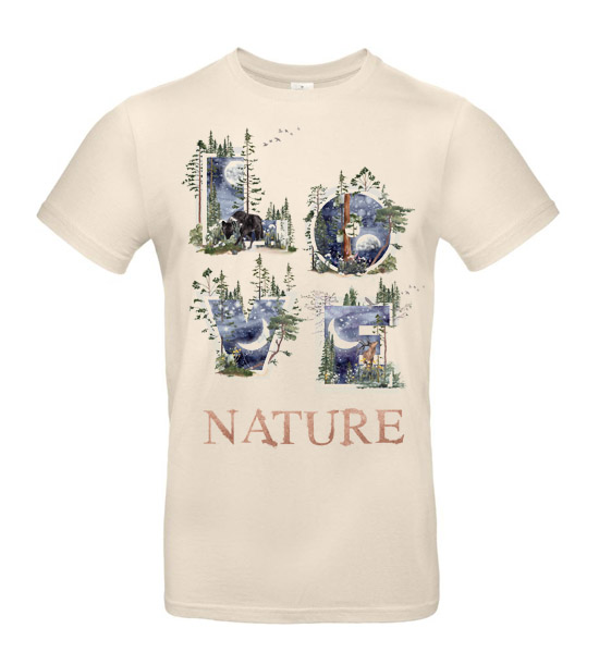 Pánske tričko love nature noc