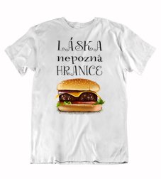 Pánske vtipné tričko láska nepozná hranice