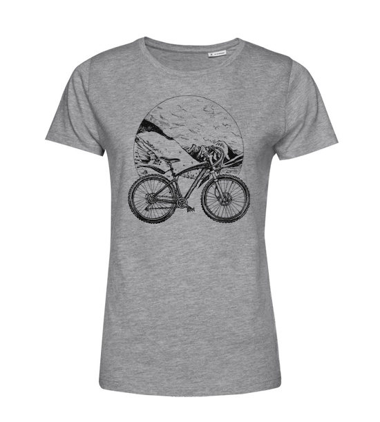 Dámske BIO tričko  horský bicykel