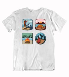 Pánske tričko turistické ikonky