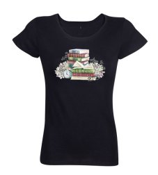 Dámske tričko knihomoľka čierne