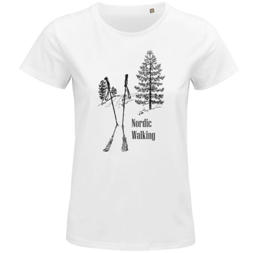Dámske BIO tričko Nordic walking - Veľkosť: L, Farby: Žltá