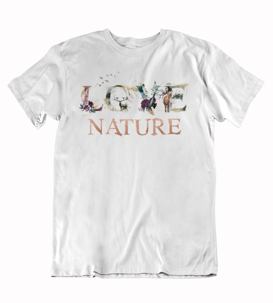 Pánske tričko Love nature písmo