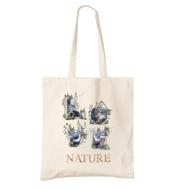 BIO bavlnená taška love nature noc
