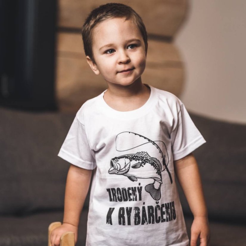 Detské tričko zrodený rybár
