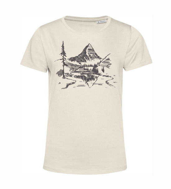 Dámske  tričko hora v pozadí