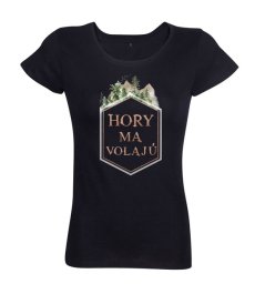 Dámske tričko hory ma volajú rámček čierne