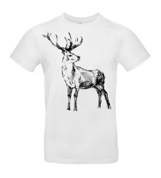 Pánske tričko Jeleň skica