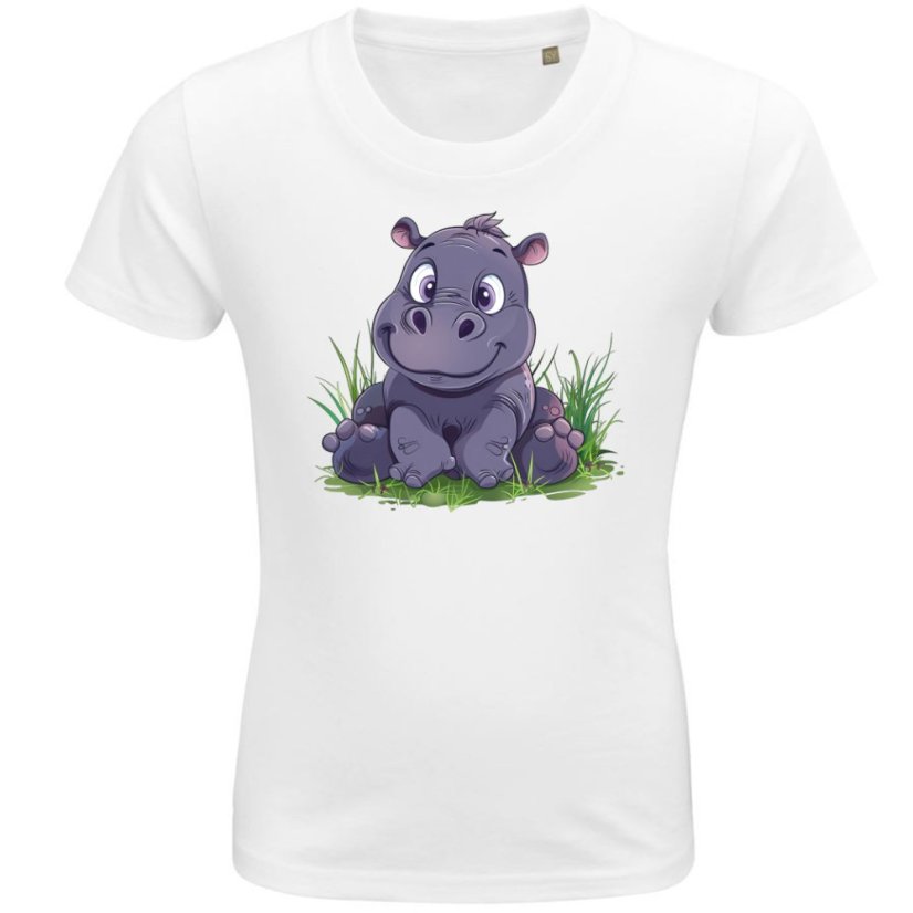 Detské tričko modrý Malý hroch