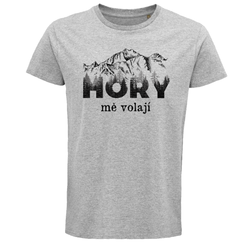Pánské tričko Hory mě volají stromové písmo