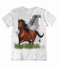 Pánske tričko bežiace kone