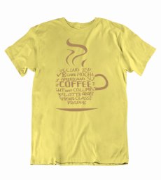 Pánske vtipné tričko ranná káva