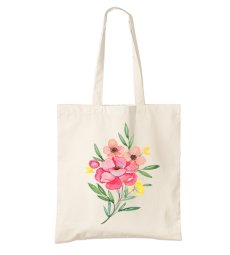 Bavlněná taška Růžová kytice