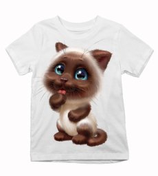 Detské tričko mačička hnedá