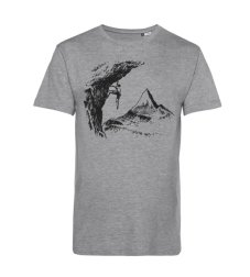 Pánske BIO tričko horolezec na skale