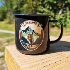 Smaltovaný hrnček Turista explore, 350ml