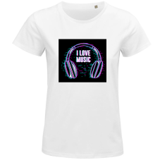 Dámske tričko I love music