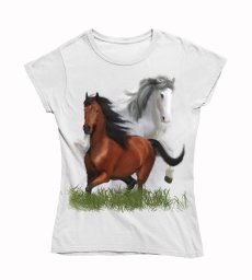 Dámske tričko bežiace kone