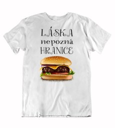 Pánske vtipné tričko láska nepozná hranice