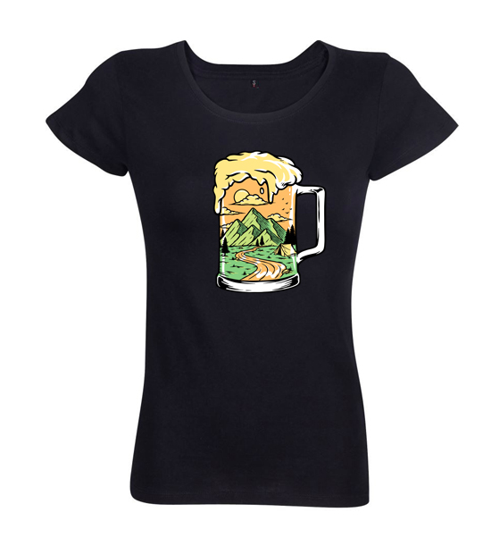 Dámske Bio tričko Hory a pivo