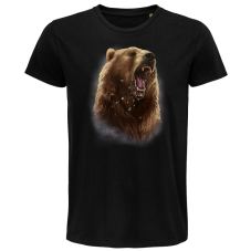 Pánske Bio tričko zúrivý medveď čierne
