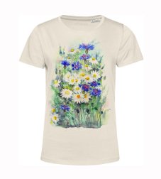 Dámske BIO tričko margarétky na poli