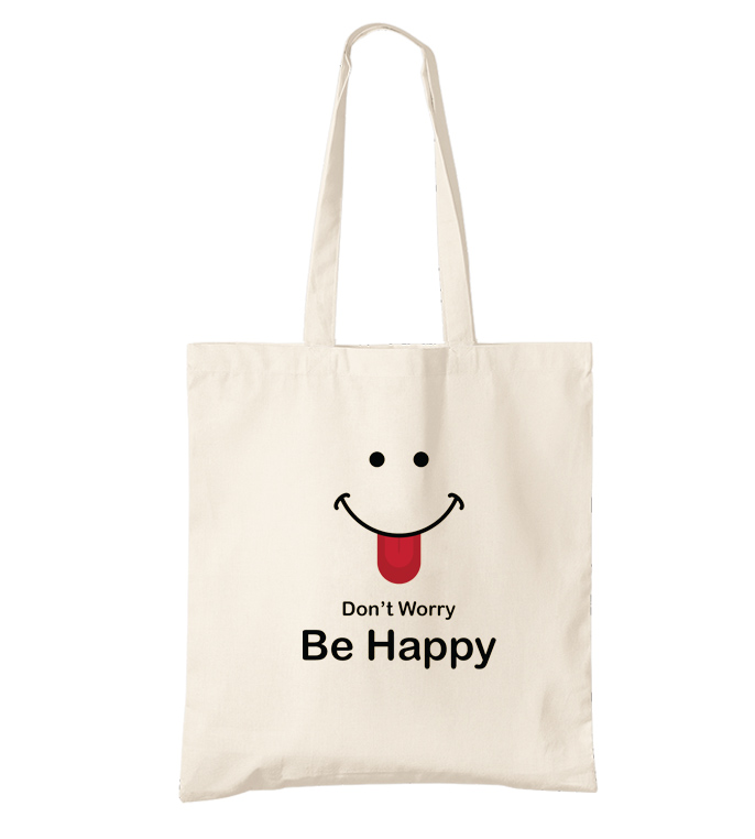 BIO bavlnená taška be happy
