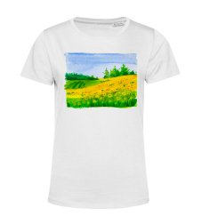 Dámske BIO tričko Krajinomaľba zelená lúka