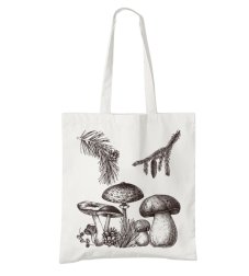 Bavlněná taška Houby a větvičky