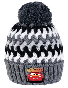 Detská zimná čiapka Cars – Blesk McQueen, sivá, veľkosť 54 (Disney)