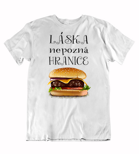 Pánske vtipné tričko láska nepozná hranice