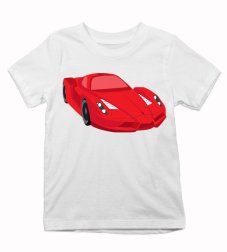 Detské tričko červený športiak