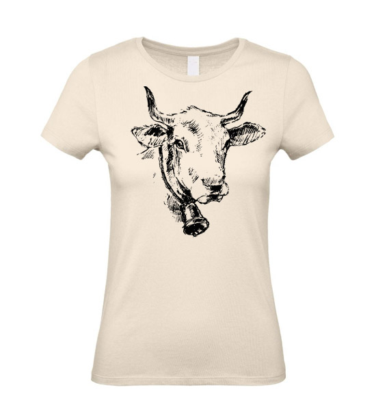 Dámske tričko kravička skica
