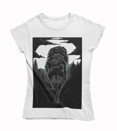 Dámske tričko kráčajúci vlk